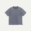 Indigo Vintage Faded Stripe Half Tee