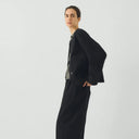 Black Brushed Cotton Sculpted Canvas Jacket