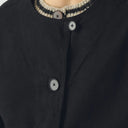 Black Brushed Cotton Sculpted Canvas Jacket