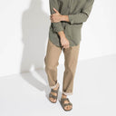 Faded Khaki Oiled Leather Arizona Sandals