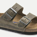 Faded Khaki Oiled Leather Arizona Sandals
