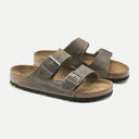 Faded Khaki Oiled Leather Arizona Sandals