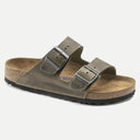 Faded Khaki Oiled Leather Arizona Sandals