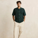 Forest Textured Knit SS Shirt