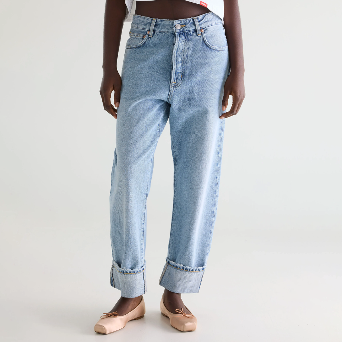 Blue Bleach Denim N.46 Wide Jeans