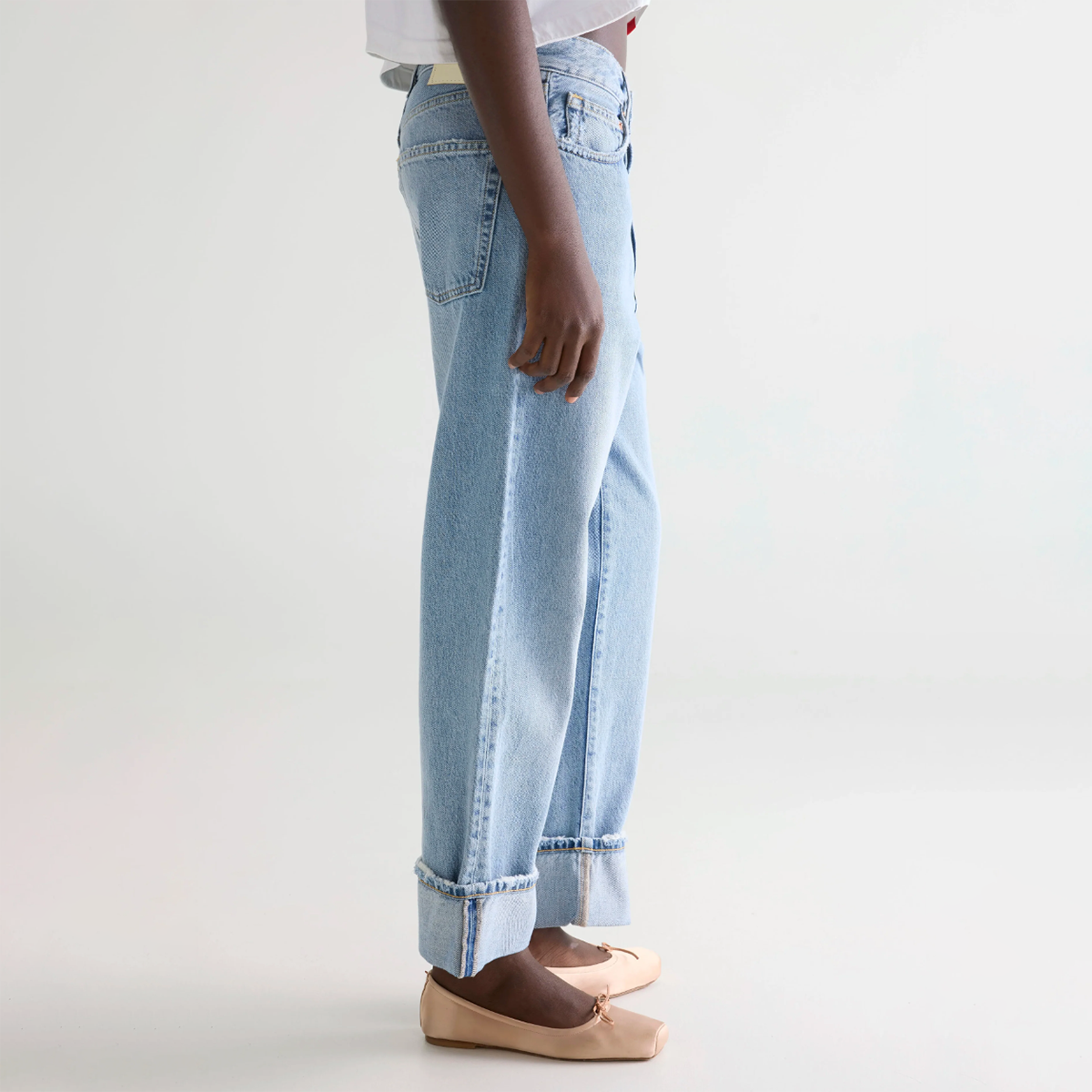 Blue Bleach Denim N.46 Wide Jeans