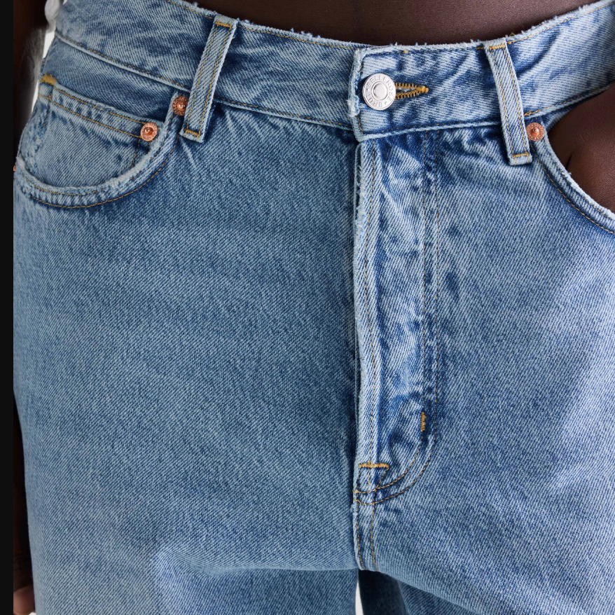 Blue Bleach Denim N.46 Wide Jeans