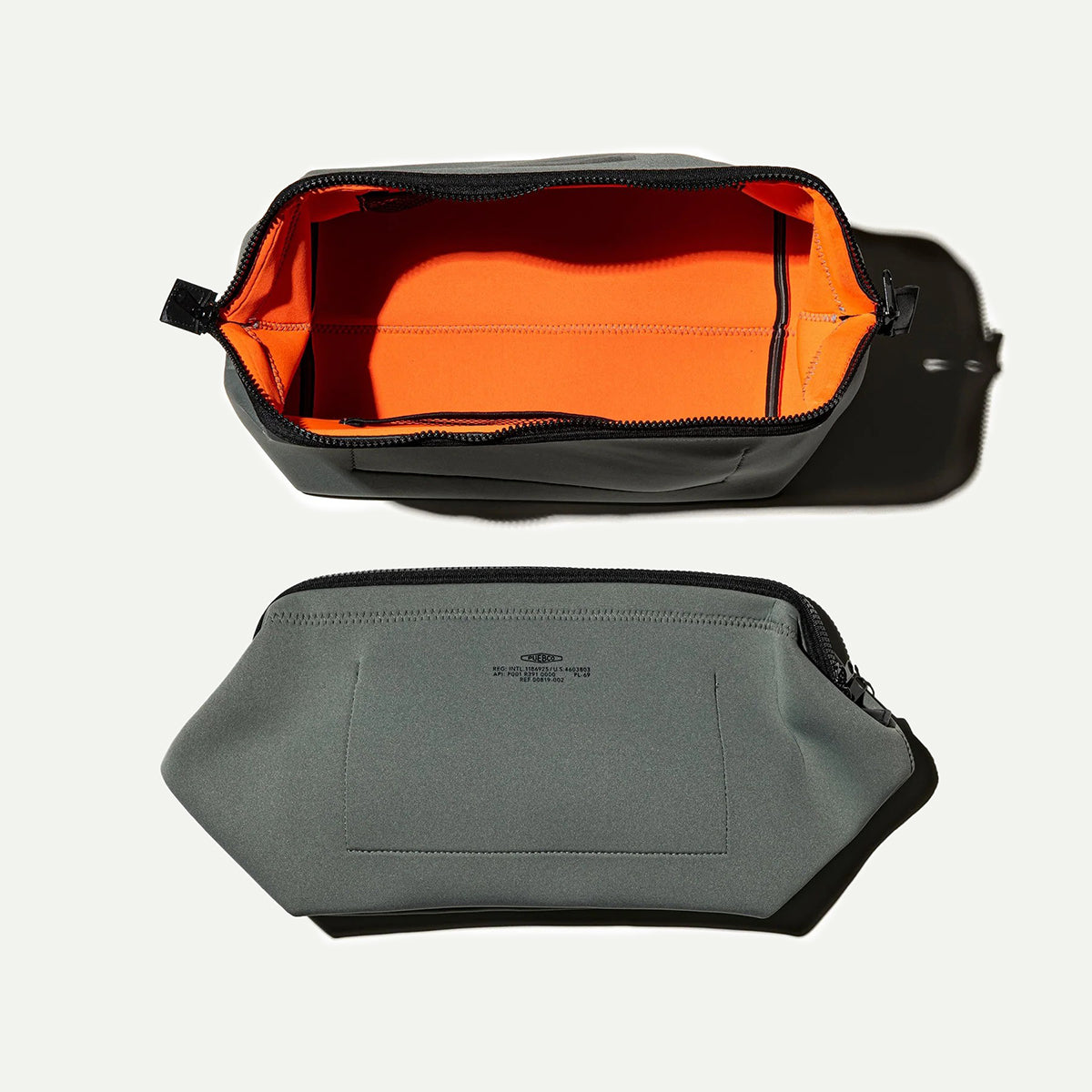 Light Grey/Orange Large Wired Pouch