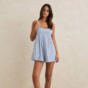 Blue Check Lola Romper