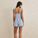 Blue Check Lola Romper