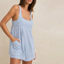 Blue Check Lola Romper
