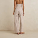 Tan Stripe Louise Wide Let Pant