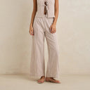 Tan Stripe Louise Wide Let Pant