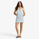 Light Blue Louise Wrap Mini Dress