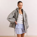 Elderberry Check Liu Raincoat
