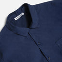 Blue Dye Tumbled Poplin Malick Shirt