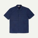 Blue Dye Tumbled Poplin Malick Shirt