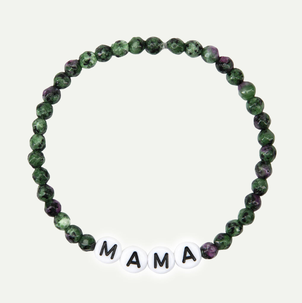 Green Zoisite Mama Bead Bracelet