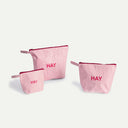 Light Pink Candy Mono Set of 3 Wash Bag