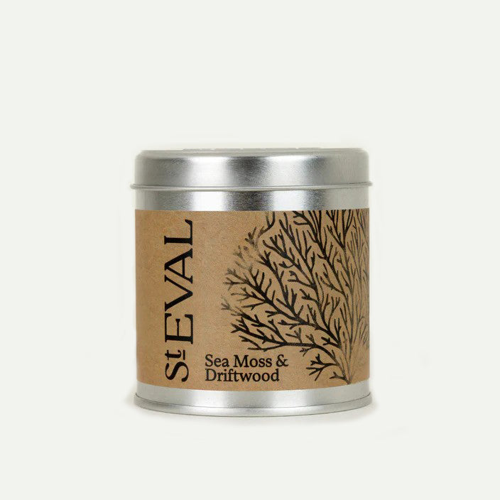 St. Eval Sea Moss & Driftwoord Scented Tin Candle