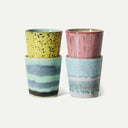Artistic 70s Ceramics Coffee Mugs (Set of 4)