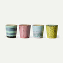 Artistic 70s Ceramics Coffee Mugs (Set of 4)