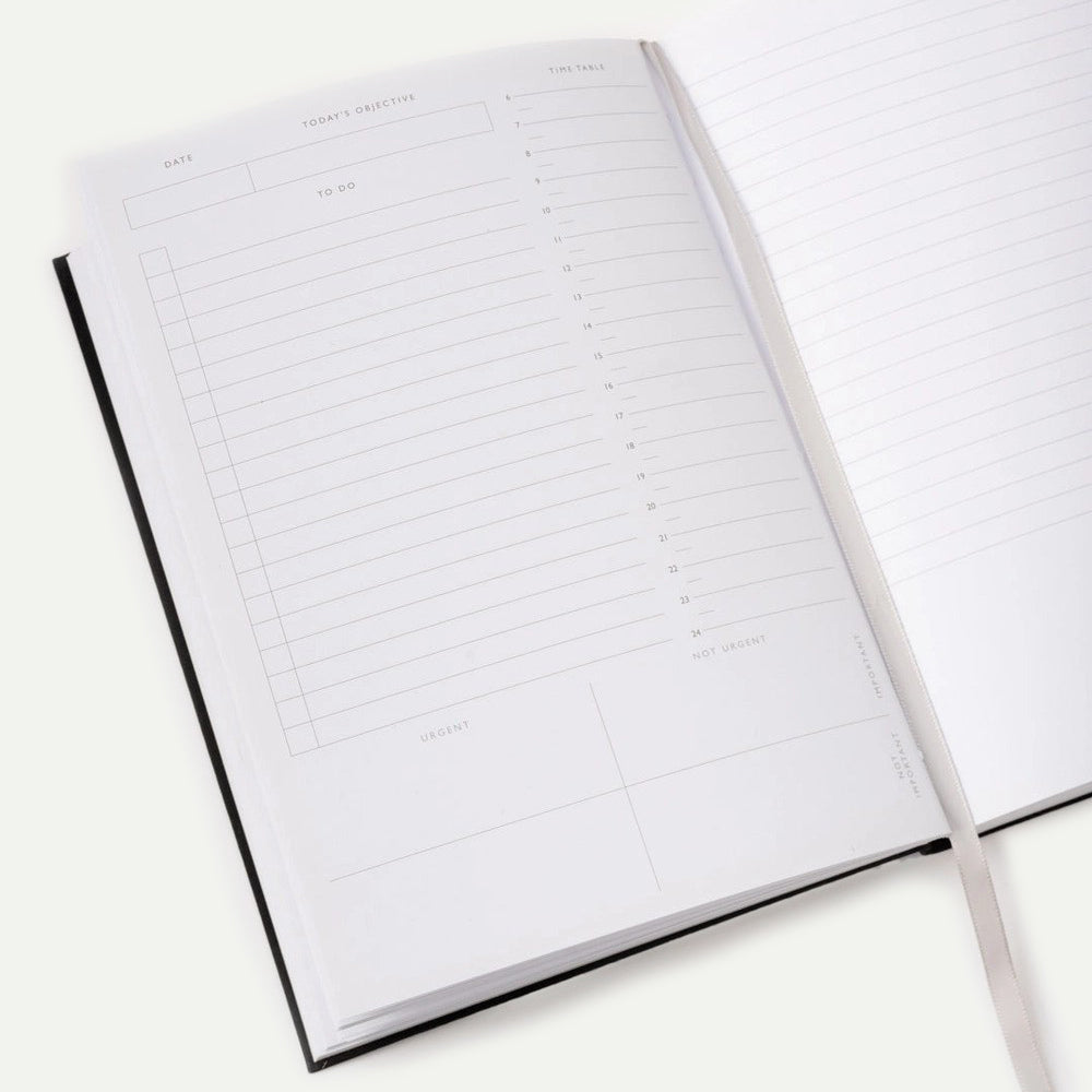 Evelina Blue & Green Stripes Linen Notebook