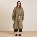 Navy Gingham Myrtle Trench Coat