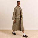 Navy Gingham Myrtle Trench Coat