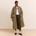 Navy Gingham Myrtle Trench Coat