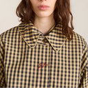 Navy Gingham Myrtle Trench Coat