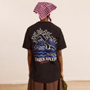 Black Nature Bathing Graphic T-Shirt