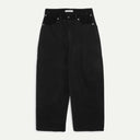 Black Canvas/Corduroy Mix Needle Trouser