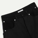 Black Canvas/Corduroy Mix Needle Trouser