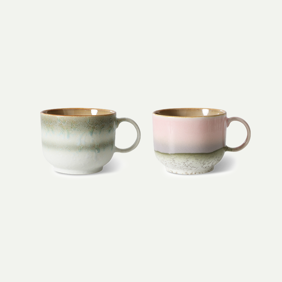 70's Ceramics Nova Tea Cups (Set of 2)