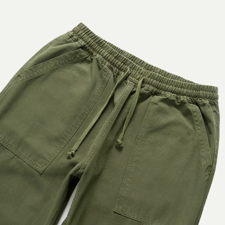Olive Canvas Chef Pants