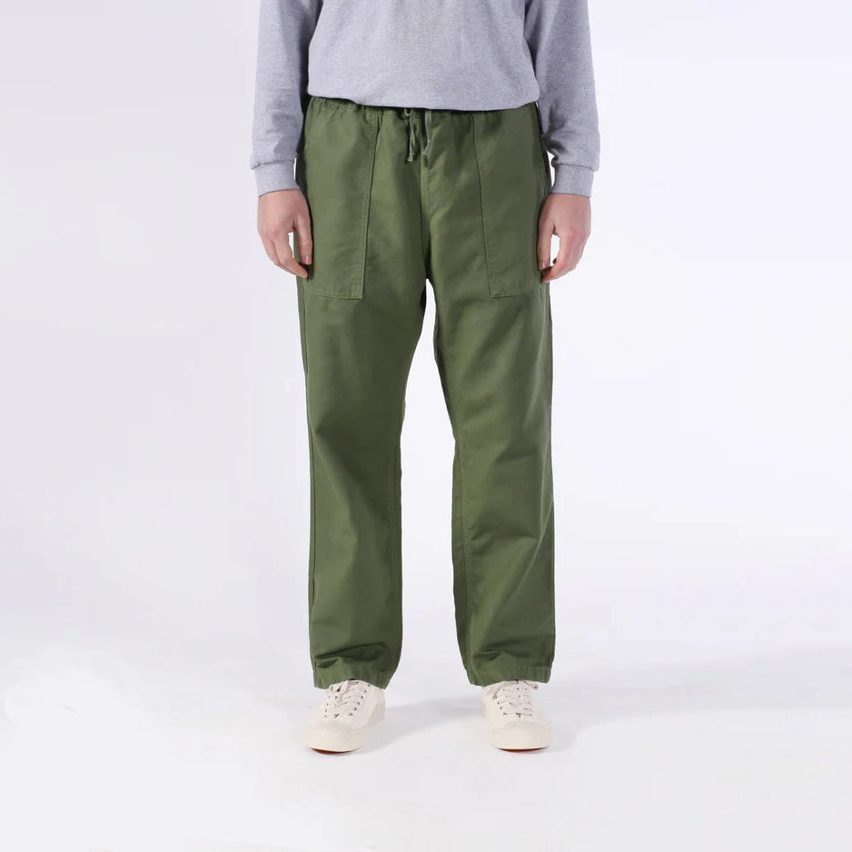 Olive Canvas Chef Pants