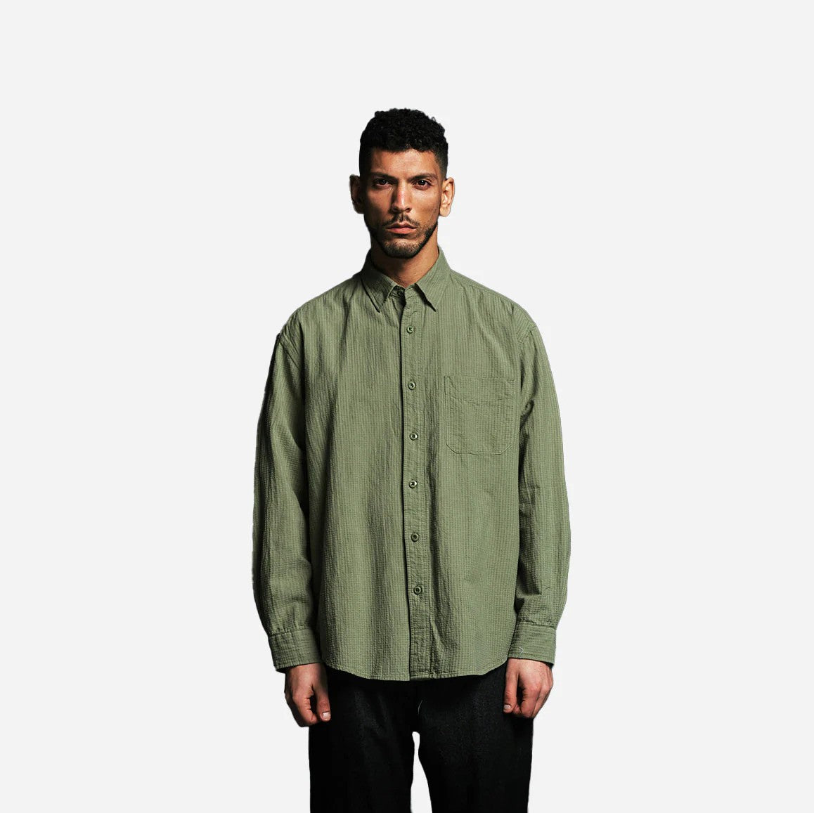 Frizmworks Olive OG Dobby Weave Seersucker Shirt