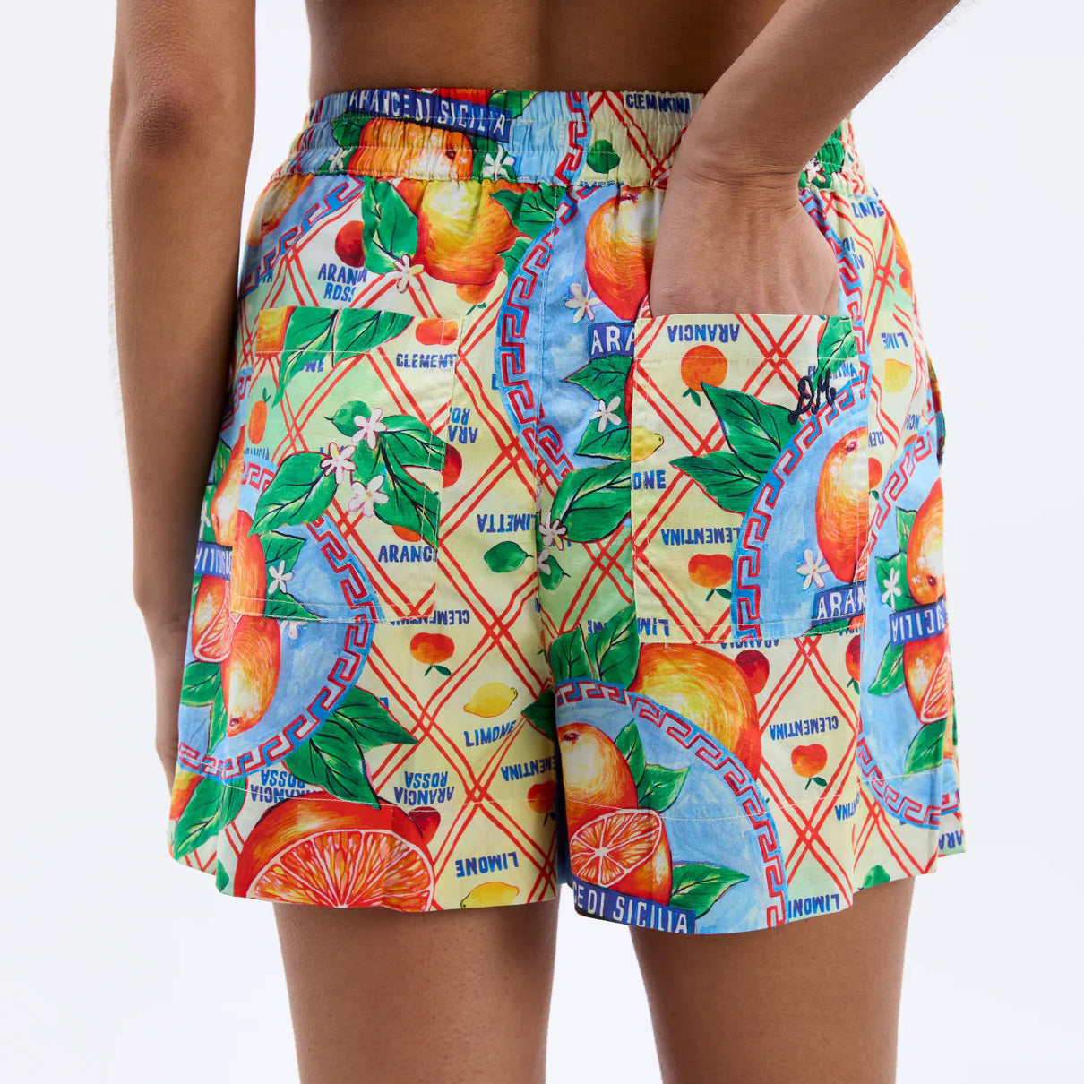 Orange Wrappers Pull On Shorts