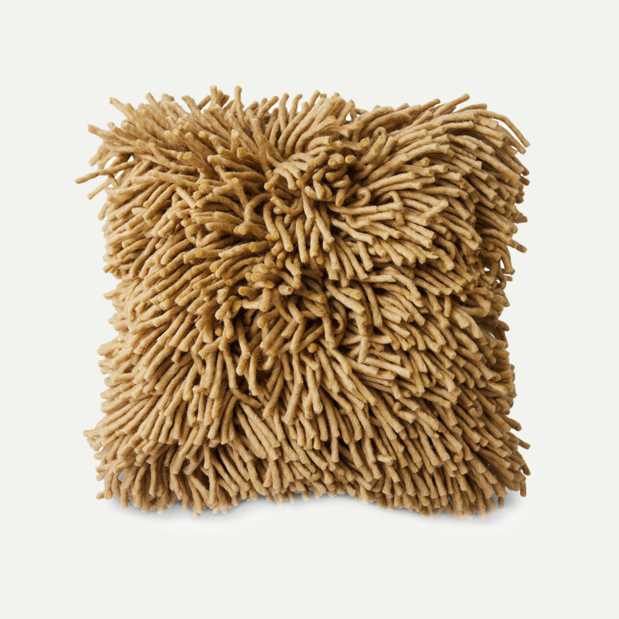 Olive Rugged Woollen Cushion