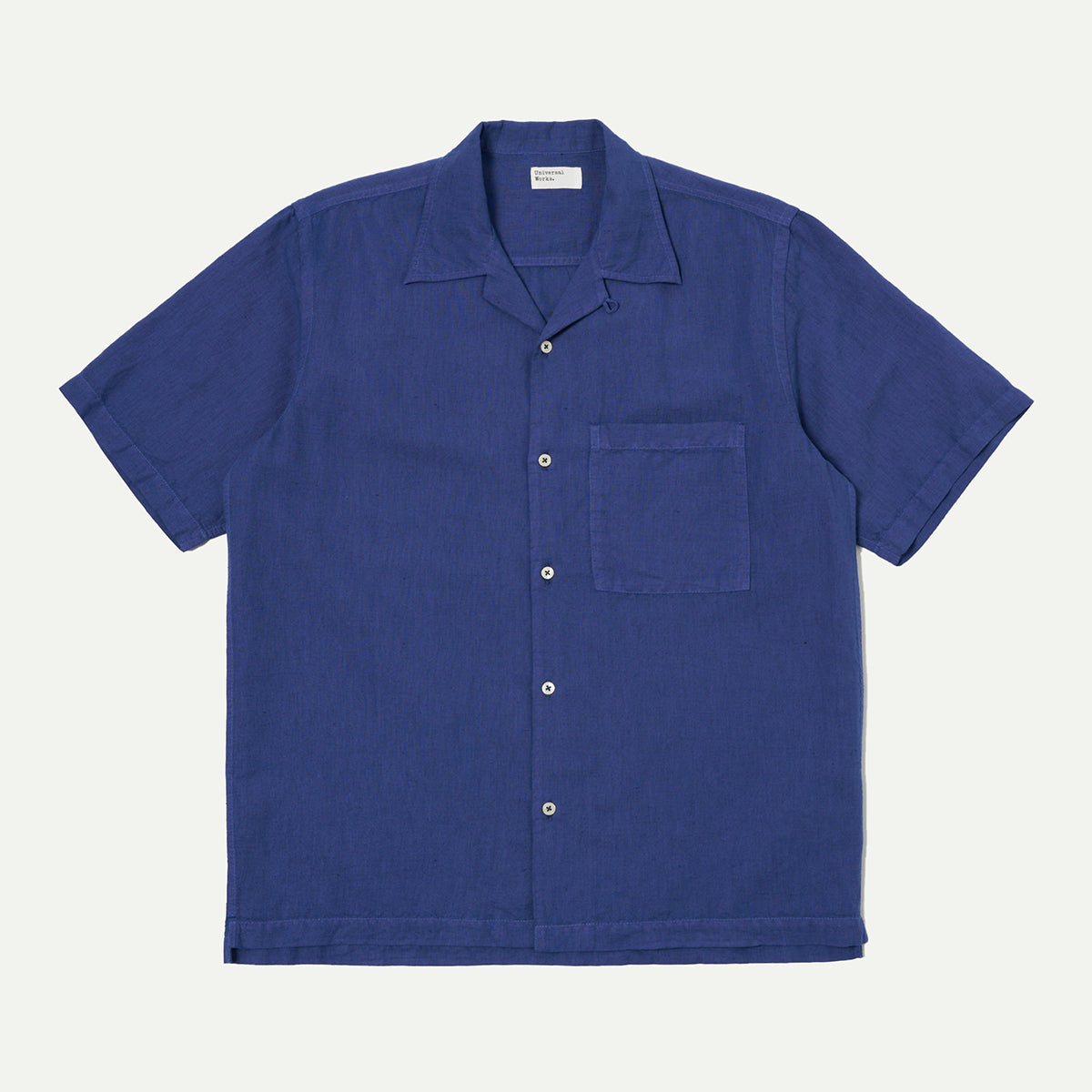 Blue Linen Camp Shirt