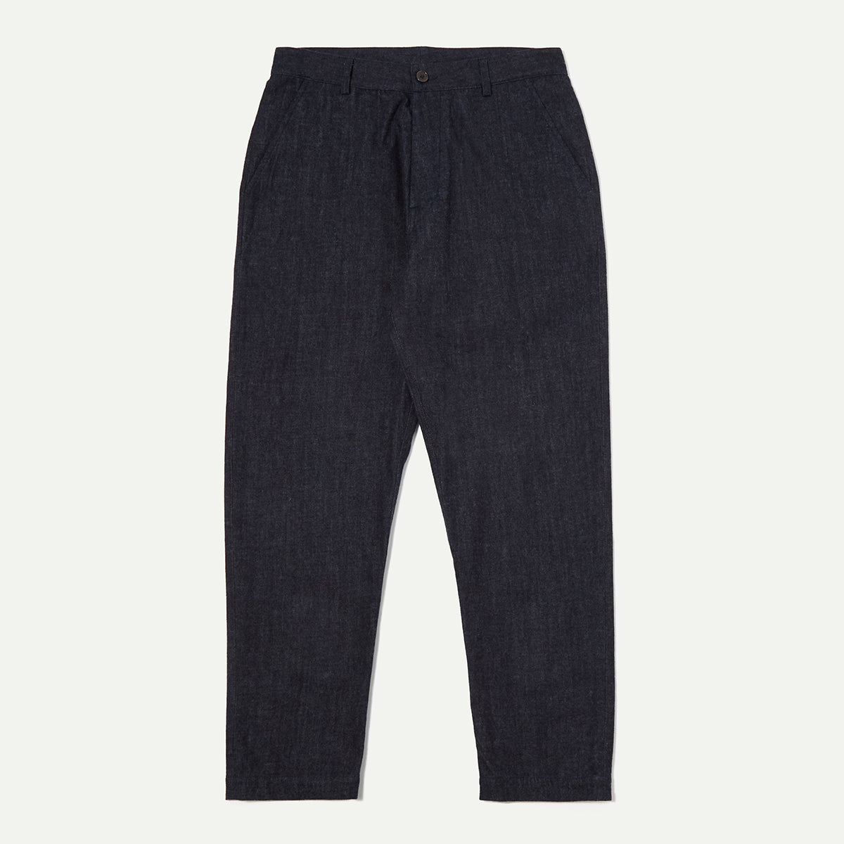 Indigo Brushed Denim Military Chino
