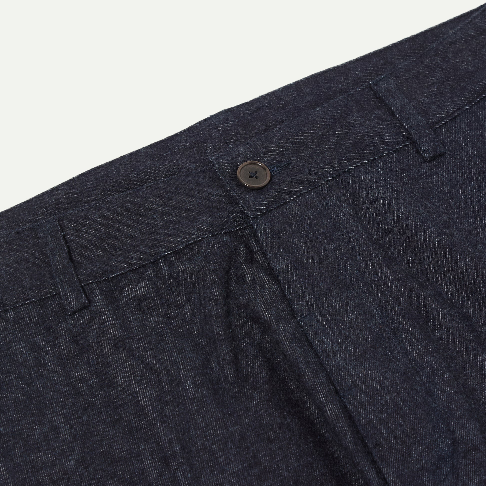 Indigo Brushed Denim Military Chino