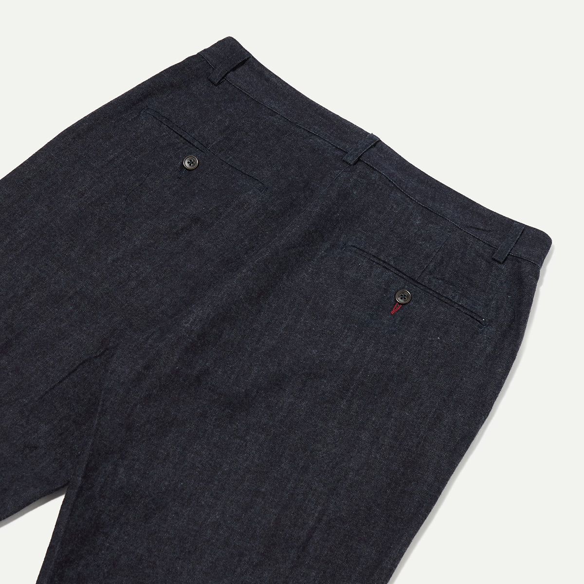 Indigo Brushed Denim Military Chino
