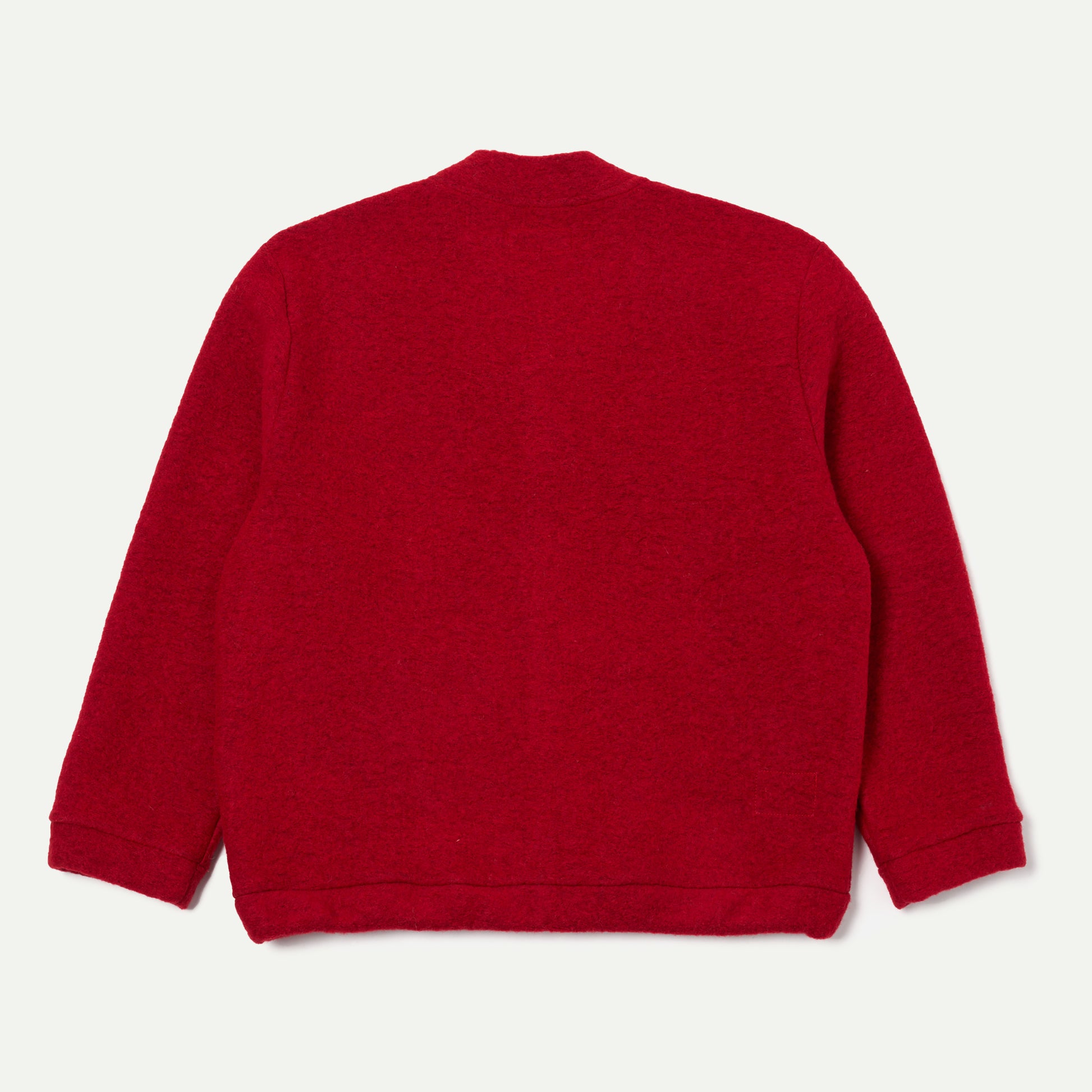 Red Wool Fleece Advance Cardigan