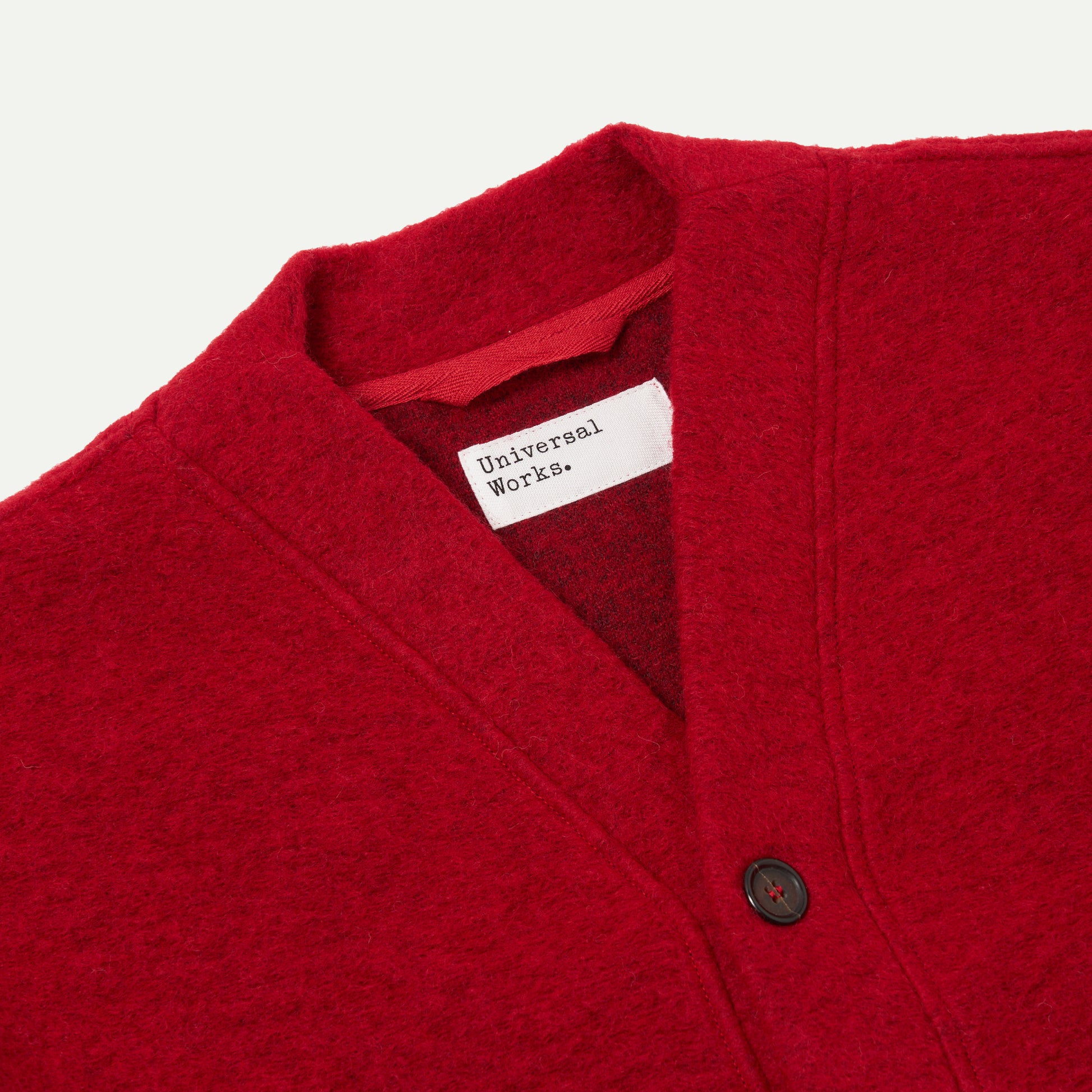 Red Wool Fleece Advance Cardigan