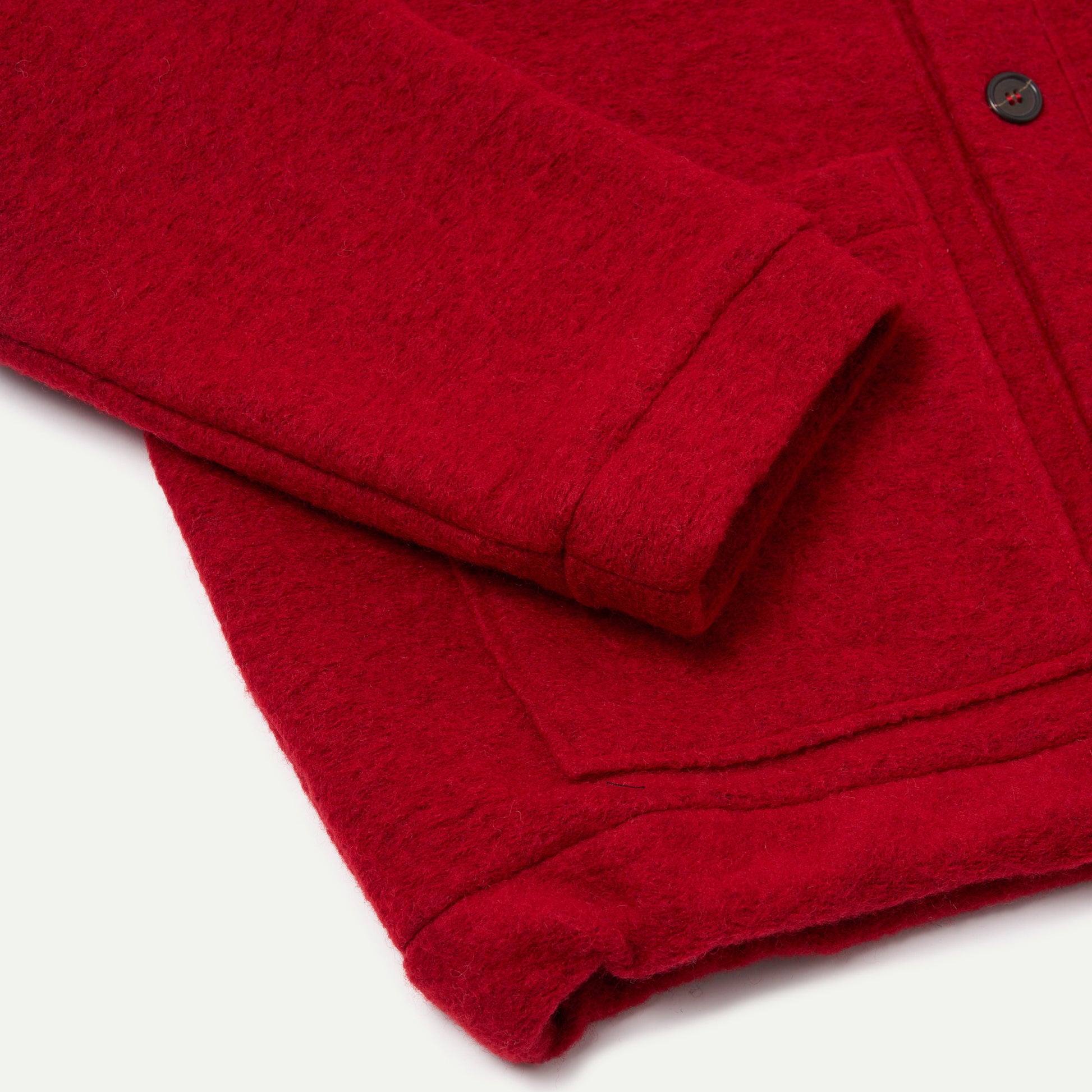 Red Wool Fleece Advance Cardigan
