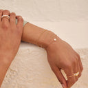 Pearl Gold & Silk Bracelet