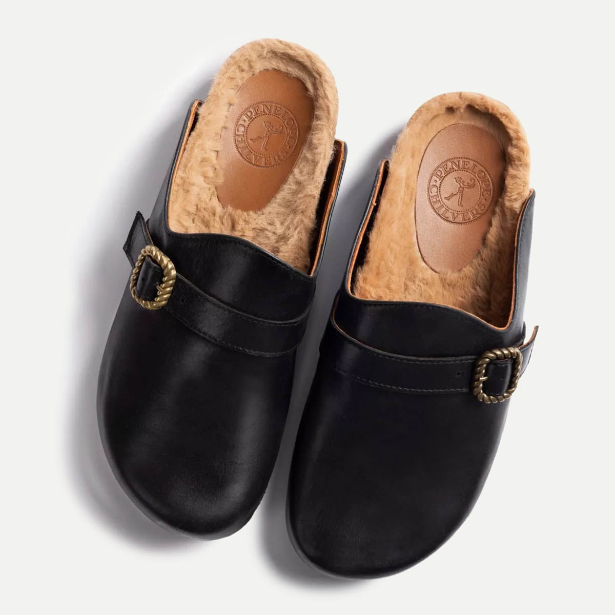 Black Braided Barley Leather Slide