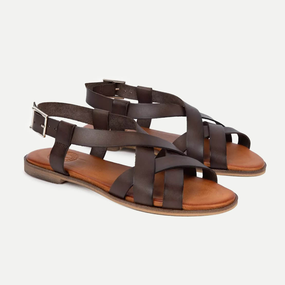 Bitter Chocolate Buttercup Leather Sandal